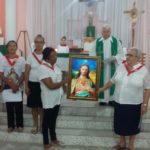 Missa acolhida do Ícone do Sagrado Coração de Jesus  Igreja Nossa Senhora do Rocio e São João BatistaCalógeras (Distrito de Arapoti)
