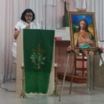 Missa acolhida do Ícone do Sagrado Coração de Jesus  Igreja Nossa Senhora do Rocio e São João BatistaCalógeras (Distrito de Arapoti)