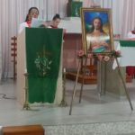 Missa acolhida do Ícone do Sagrado Coração de Jesus  Igreja Nossa Senhora do Rocio e São João BatistaCalógeras (Distrito de Arapoti)
