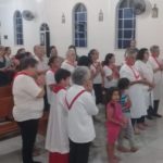 Missa acolhida do Ícone do Sagrado Coração de Jesus  Igreja Nossa Senhora do Rocio e São João BatistaCalógeras (Distrito de Arapoti)